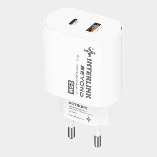 Interlink BEYOND 25W Dual Port Fast Charger — Buy Online in Pakistan