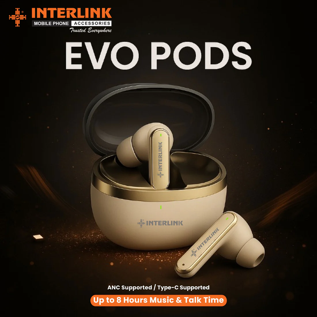 Interlink EVO Pods — ANC Wireless Earbuds 8H Playtime | Buy Online In Pakistan - Image 2
