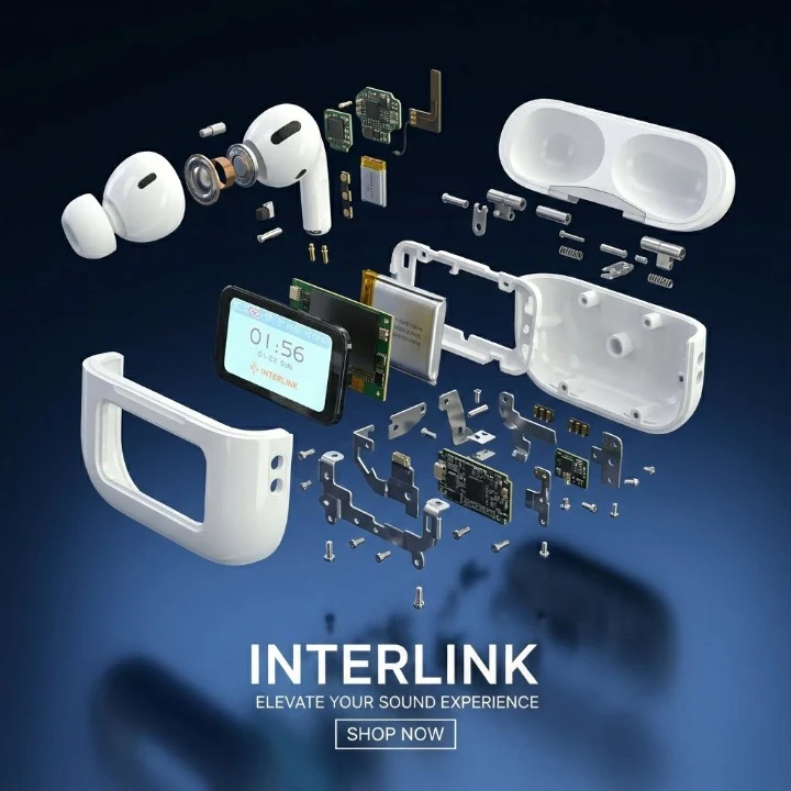 Interlink Touch AirPods — TWS Earbuds LED Display | Buy Online Pakistan - Image 4