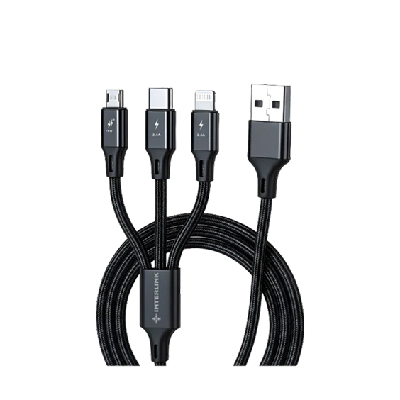 Interlink Powerline 3-in-1 Multi Fast Charging Cable — Buy in Pakistan