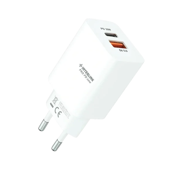 PRO PD Adapter 20W 3.0A – Dual Ports Fast Charger with USB & Type-C Output Buy Fast Charger in Pakistan
