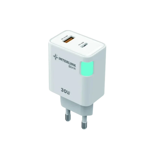 Interlink Blink 30W GaN Dual Port Charger LED — Buy in Pakistan