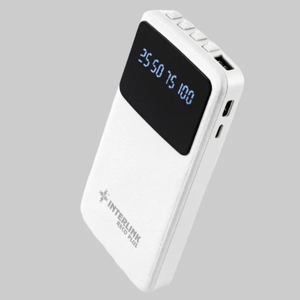 RECO PLUS 10000mAh Power Bank – 3 Built-in Cables & LED Display | Buy Online In Pakistan