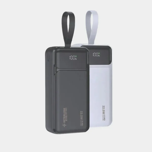 Interlink Nitro 30000mAh Power Bank – 22.5W Fast Charging, PD Support, Built-in Cables buy in pakistan